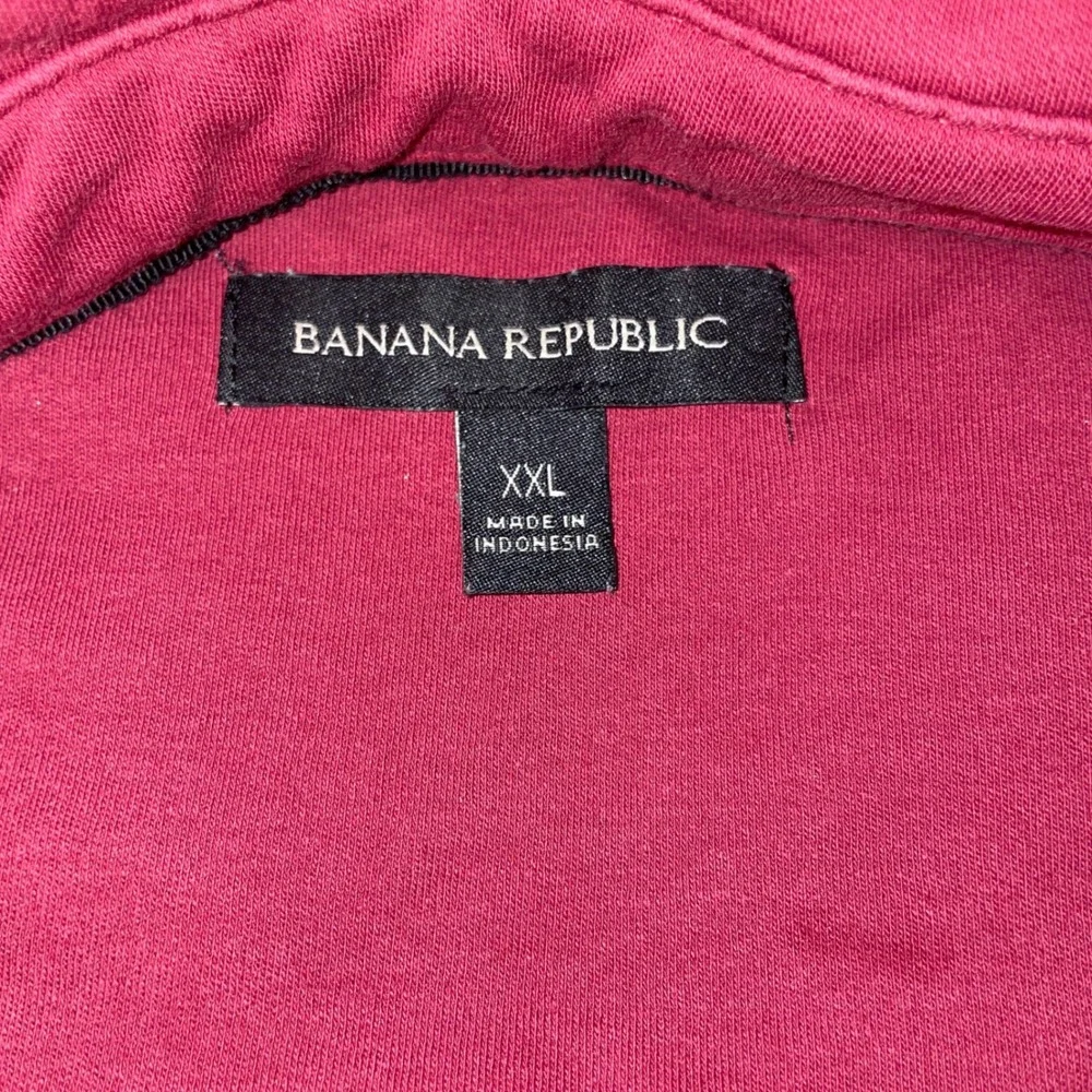 Banana Republic Mens XXL Burgundy Red 100% Cotton Short Sleeve Polo Shirt